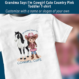 Mormor säger att jag är sött country rosa t shirt