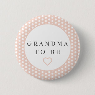 Mormor ska vara babyduschknapp med polka dots knapp