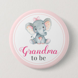 Mormor ska vara New Granny Flicka Shower Elephant Knapp