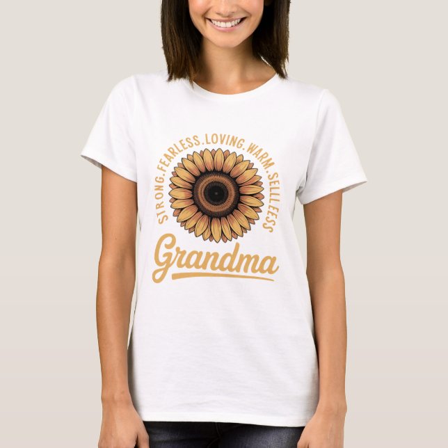 Mormor Solros Mors dag  T Shirt (Framsida)