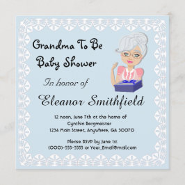 Mormor som är baby showerinbjudan inbjudningar