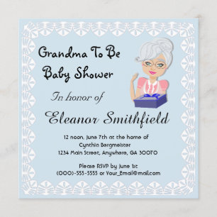 Mormor som är baby showerinbjudan inbjudningar