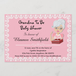 Mormor som är baby showerinbjudan inbjudningar