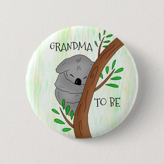 mormor som ska | Koala Baby Shower Knapp (Framsida)