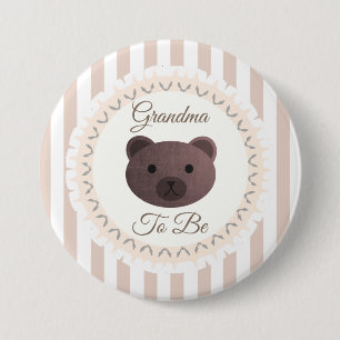 Mormor som ska vara knapp Bear Woodlands Theme