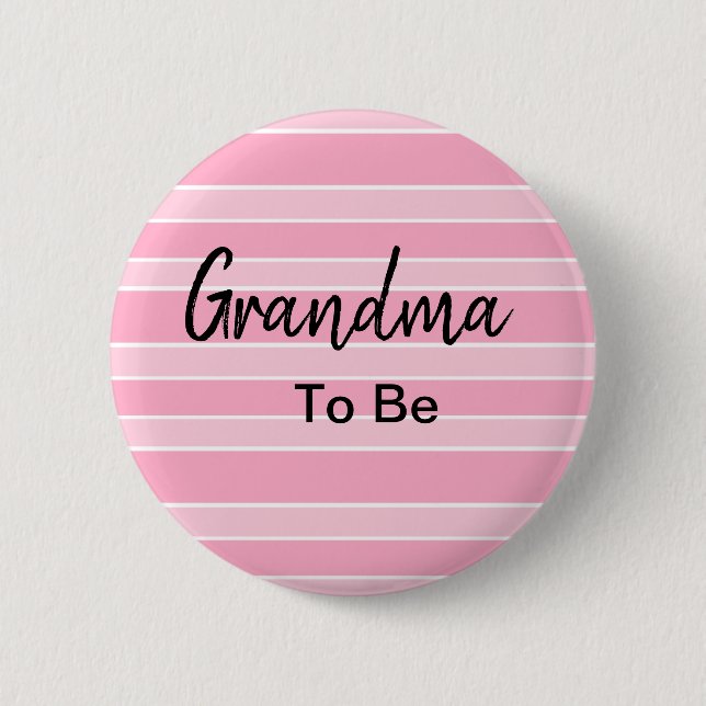 Mormor som ska vara Rosa babyskor Knapp (Framsida)