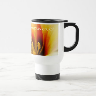 MORMOR SVÄR! Presentmugg Kaffekopp TULPANBLOMMOR