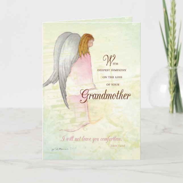 Mormor Sympathy Angel Kort (Framsida)