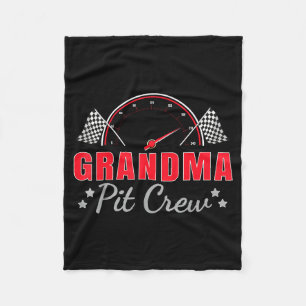Mormor T Crew Racerbilsförare Födelsedagsfest Race Fleecefilt