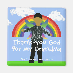 Mormor Tacka-du Gud Magnet