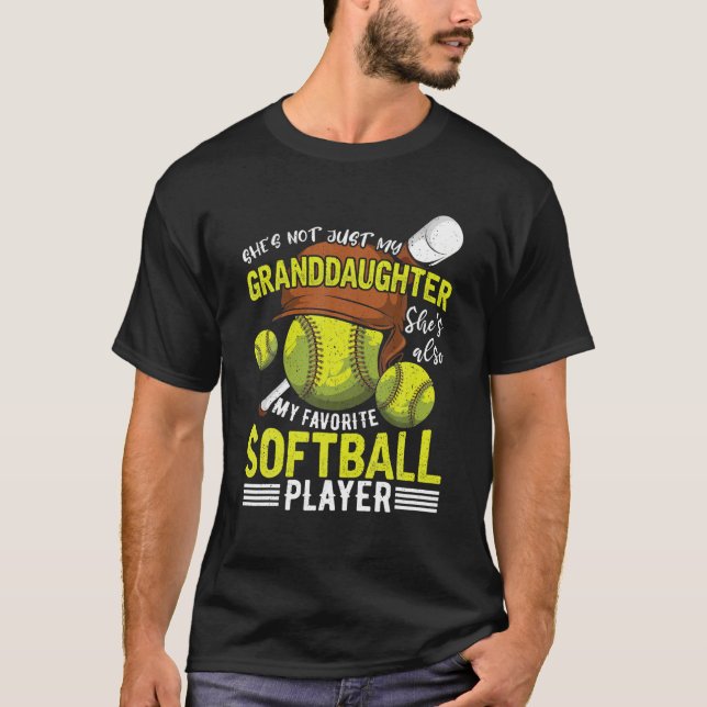 Mormor Tee Granddotter My Favorite Softball (Framsida)