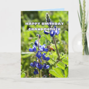 Mormor Texas Bluebonnet Grattis på födelsedagen Kort