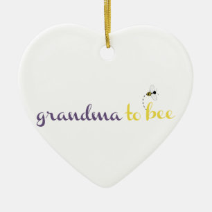 Mormor till biet julgransprydnad keramik