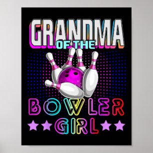 Mormor till bowlingflickan Matchande familjebowlin Poster
