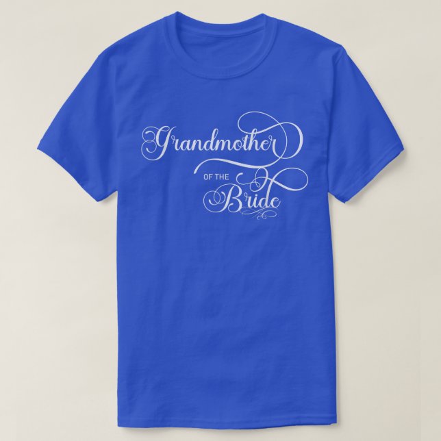 Mormor till Bride (Bröllopsfest) T Shirt (Design framsida)