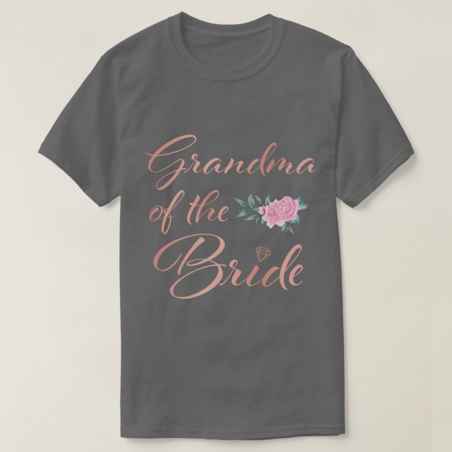 Mormor till Bride Grandma från Bride Wedd Wedd T Shirt (Design framsida)