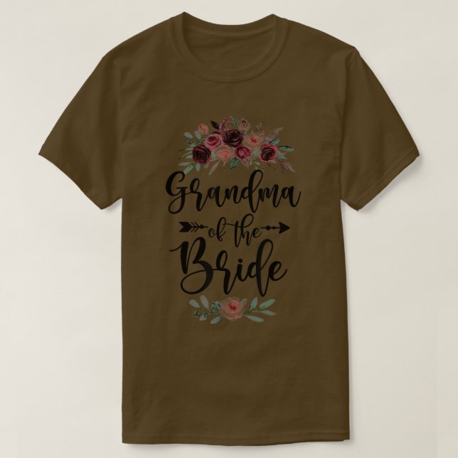 Mormor till bruden bröllopsfirande firande Mi T Shirt (Design framsida)
