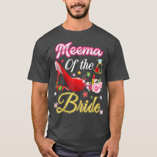 Mormor till bruden Lycka till med bröllopet Blomma T Shirt