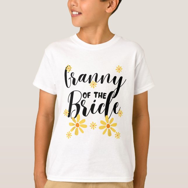 Mormor till brudens familj lag bröllopsdusch sol t shirt (Framsida)