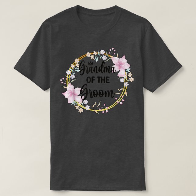 Mormor till brudgummen Shower Bröllopsdag  T Shirt (Design framsida)