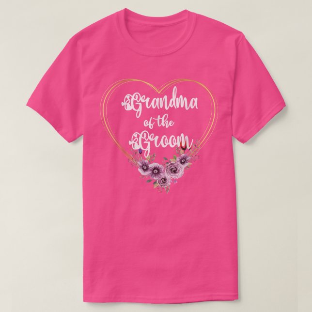 Mormor till brudgummen Shower Bröllopsdag  T Shirt (Design framsida)