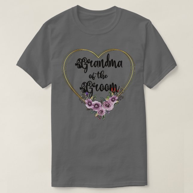 Mormor till brudgummen Shower Bröllopsdag  T Shirt (Design framsida)