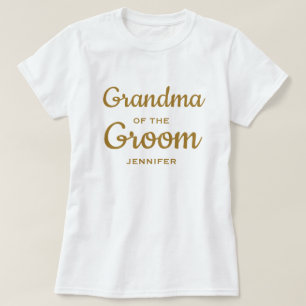 Mormor till brudgummen skräddarsydd t-shirt