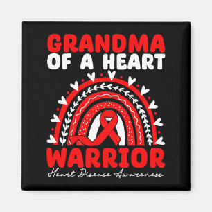 Mormor till en hjärtekrigare hjärtsjukdom Boho reg Magnet