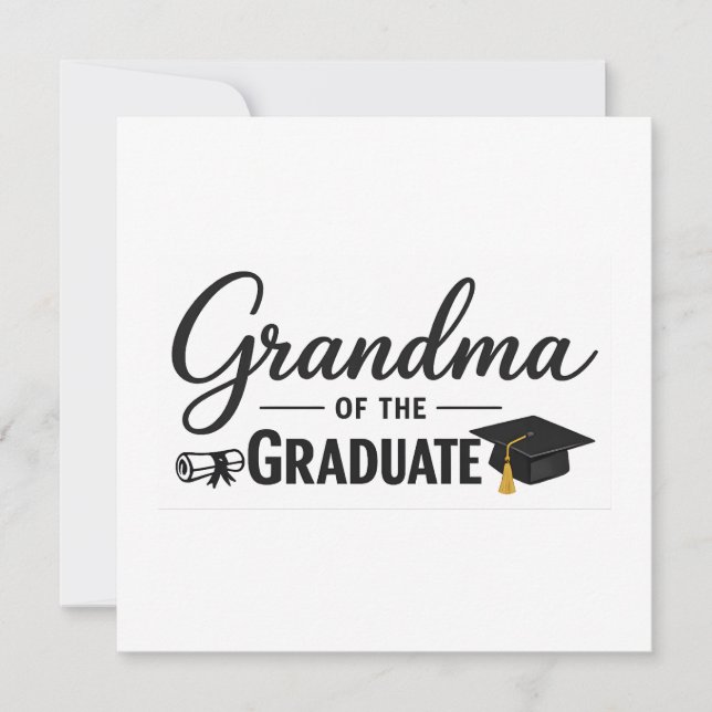 Mormor till examen gratulationskort | Stolt  Kort (Framsida)