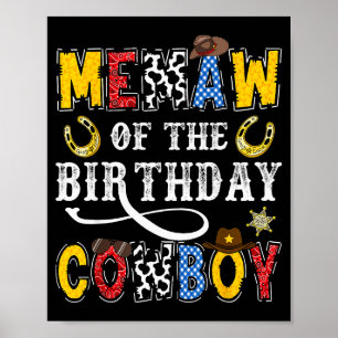 Mormor till födelsedags cowboyen Western Rodeo Mor Poster