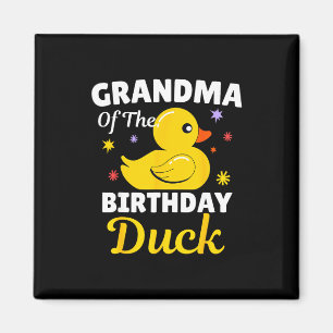Mormor till födelsedagsandpojken gummiandflicka  magnet