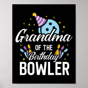 Mormor till födelsedagsbowlaren Bowlingfest Match Poster
