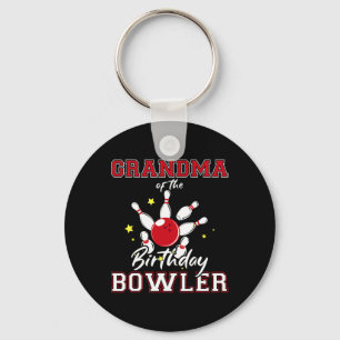 Mormor till födelsedagsbowlaren födelsedagsbowling nyckelring