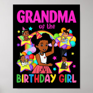 Mormor till födelsedagsflickan Gracie födelsedagsd Poster