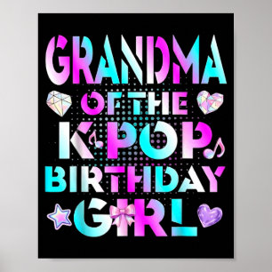 Mormor till födelsedagsflickan Kpop Familj Matchan Poster