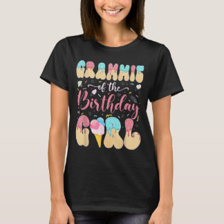 Mormor till födelsedagsflickan söt glassdropp t shirt