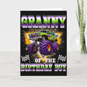 Mormor till födelsedagspojken monstertruck födelse kort