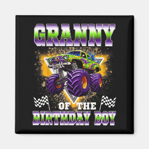 Mormor till födelsedagspojken monstertruck födelse magnet