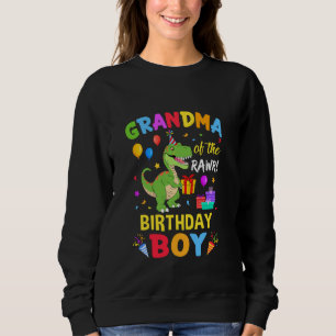 Mormor till födelsedagspojken T-Rex Rollig Dinosau T Shirt