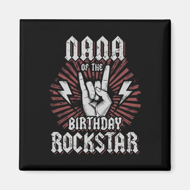 Mormor till födelsedagsrockstjärnan Matchande Rock Magnet (Framsidan)