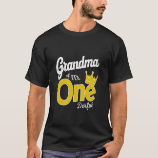 Mormor till Mr Onederful 1:a födelsedagen Första O T Shirt