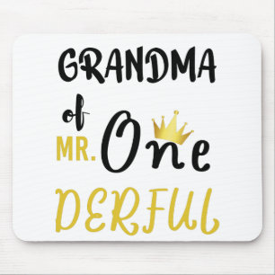 Mormor till MR Onederful Wonderful Roliga 1-årsdag Musmatta