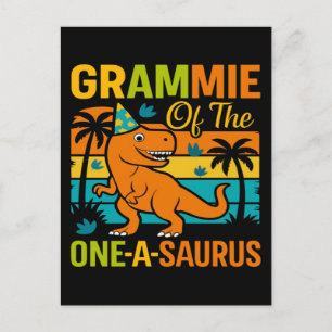 Mormor till oneasaurus-dinosaurien på födelsedagsf helg vykort