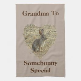 Mormor till Speciella Adsible Bunny Kökshandduk