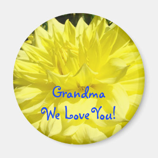 Mormor Vi älskar dig! magnet Dahlia Blomma