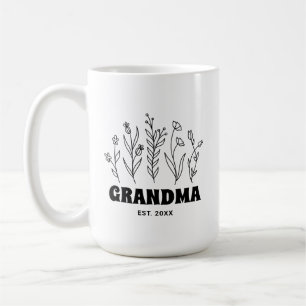 Mormor Vintage Blommigt Enkel Anpassningsbar för n Kaffemugg