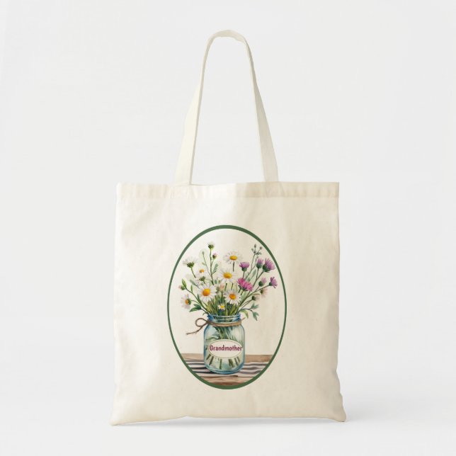 Mormor Wildblommor i Mason Burk Tygkasse (Framsidan)