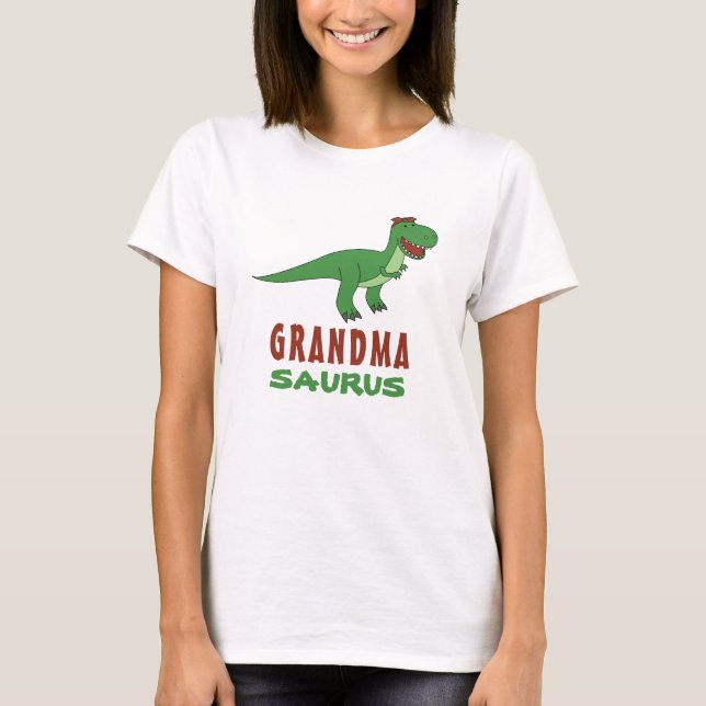 Mormorasaurus Dinosaurie T-Rex Dino Mormor Förälde T Shirt (Framsida)