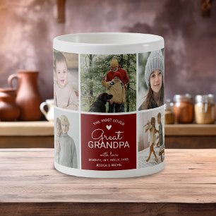 MORMORFAR 'den mest älskade' Fotokollage Kaffemugg