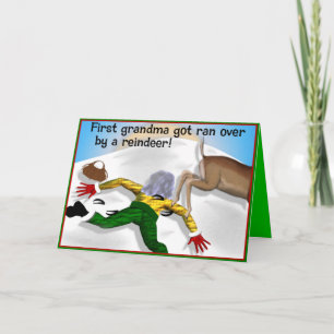 Mormorhar körde över By en renjulkort Helgkort